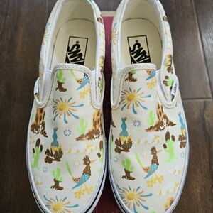 vans classic slip on get outdoors marshmallow men size 10.5